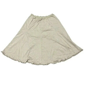 Vintage Olga Beige Skirt Half Slip With Lace Waistband And Hem Size Medium